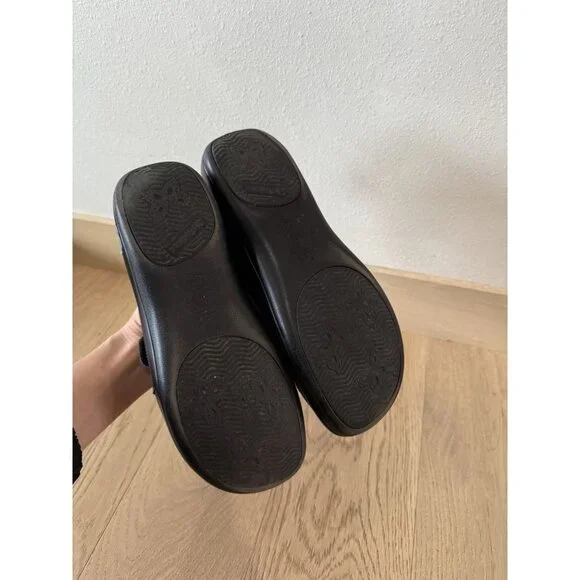 Alegria Comfort Shoes Black Gray Leather Women’s 40 9 Flats Jol Plaid Check - Picture 5 of 7